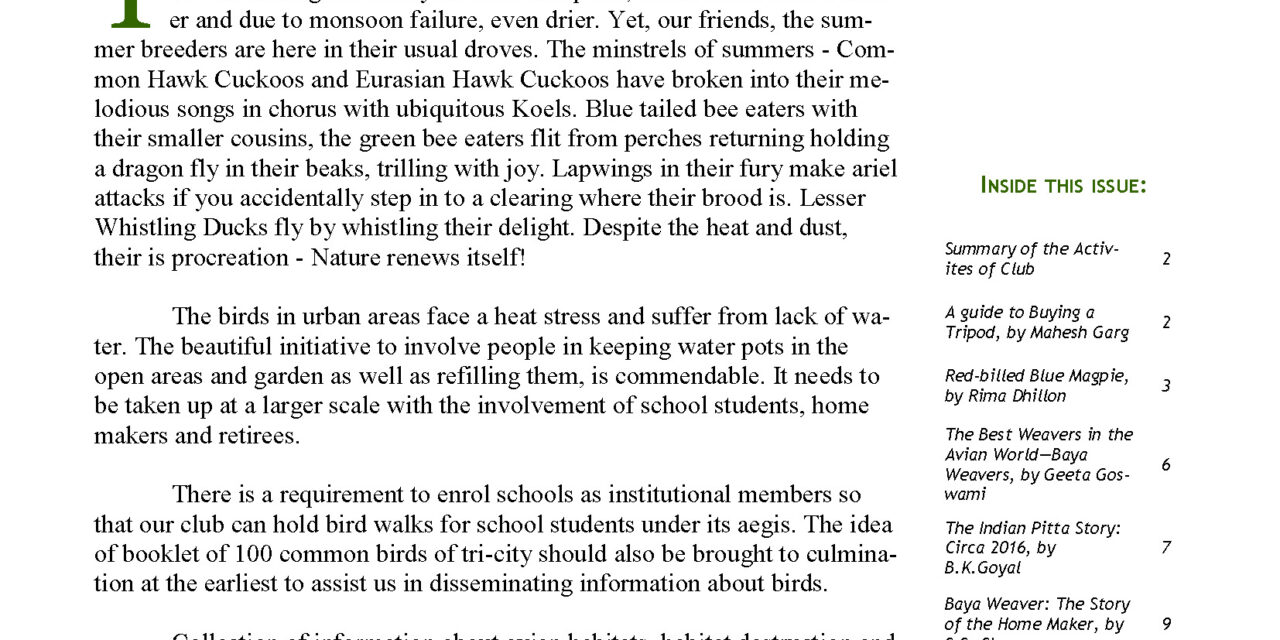 Volume 1 Issue 4 April to June 2016